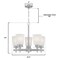 Westinghouse Chandelier 60W 5-Light Reynaldo, Brushed Nickel Frosted Glass 6128800 - alternate 3